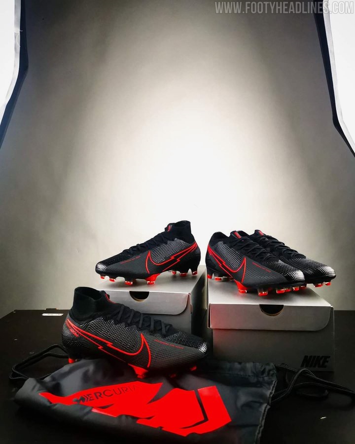 Nike black and red football boots hotsell